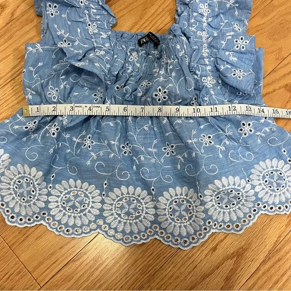Zara Open Work Embroidered Top - Picture 11 of 11
